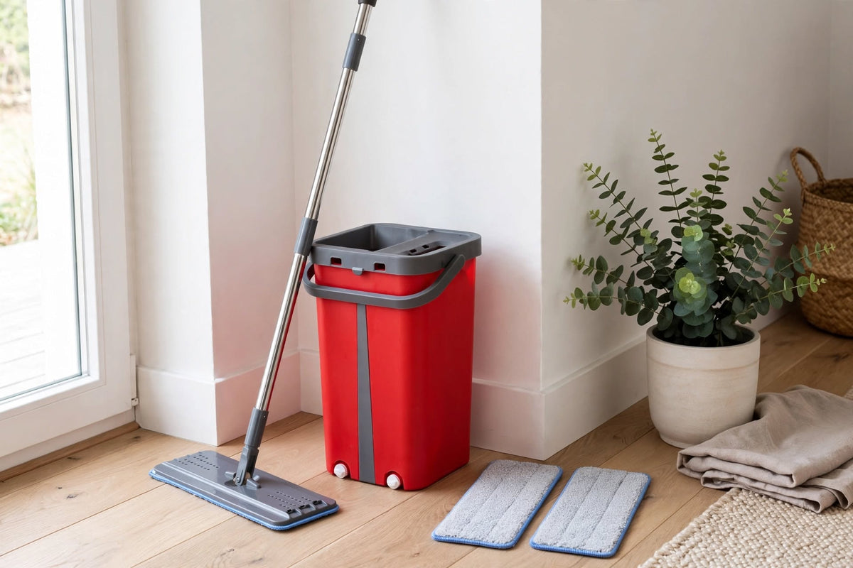 Mopa Autolimpiable Mágica 360º con Cubo Escurridor – Sistema Giratorio y 2 Recambios