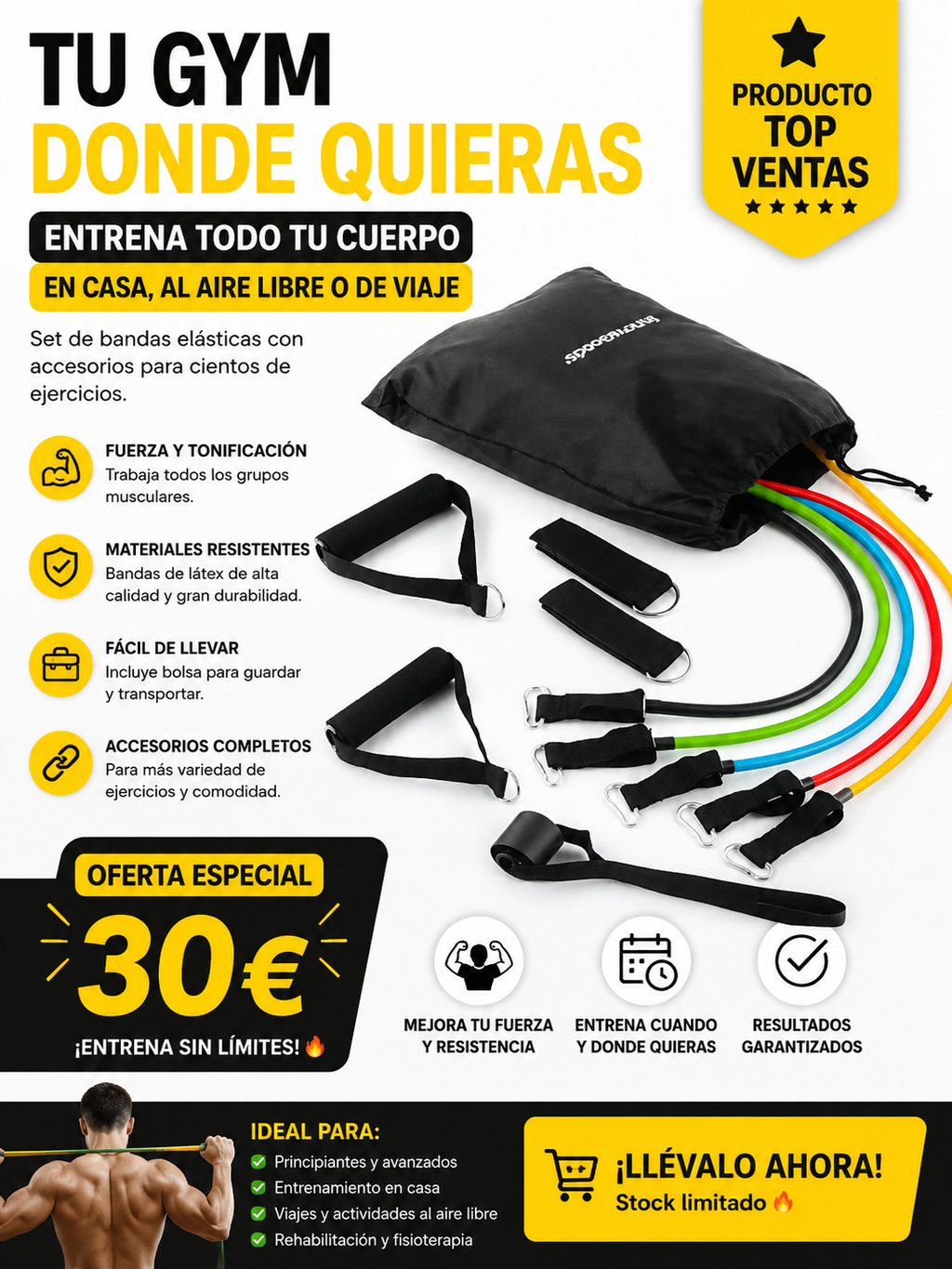 Cuerdas elásticas gym