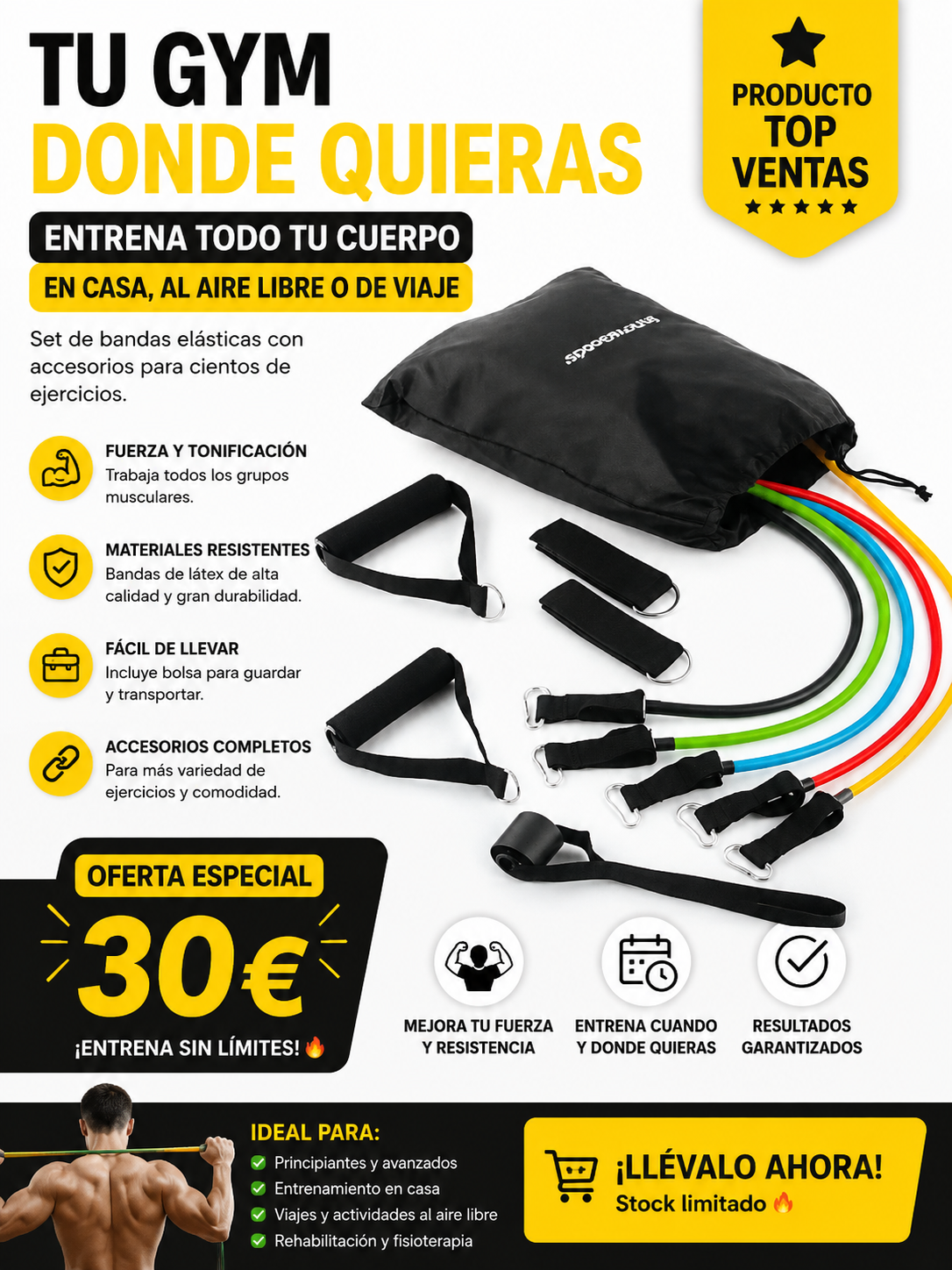 Cuerdas elásticas gym