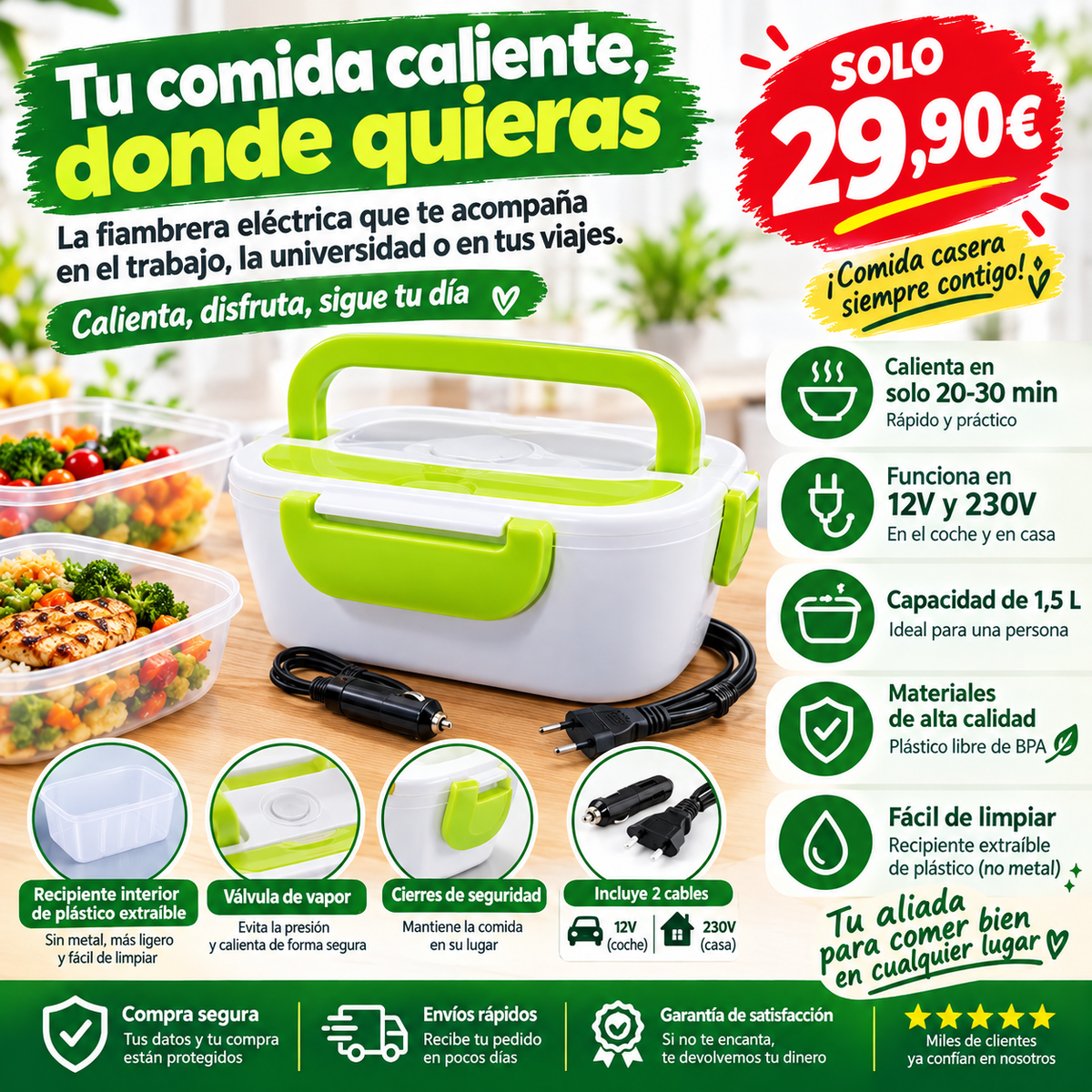 Fiambrera  Táper Eléctrica